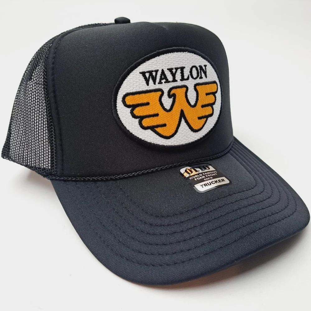 Outlaw Country Retro Vintage American Waylon Jennings Foam Trucker Mesh Snapback